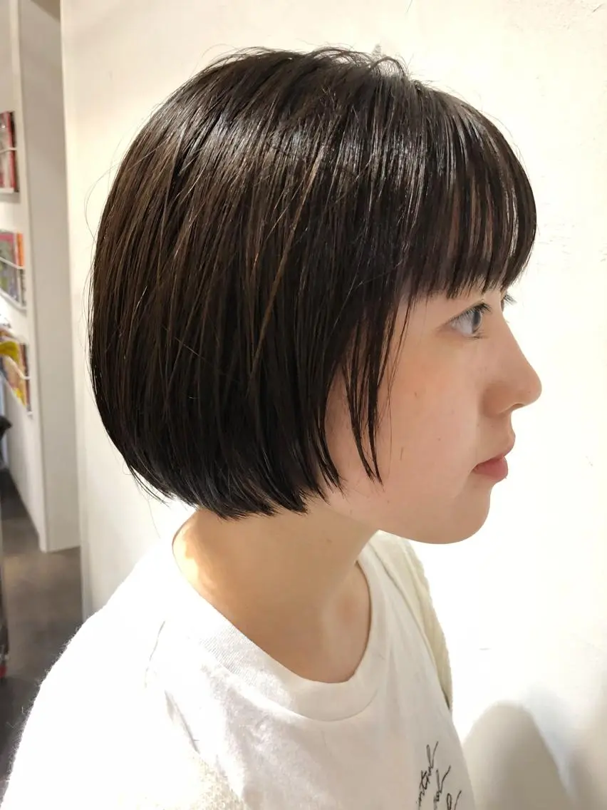 ショート ボブ 顔周りカット レイヤーカット 千葉 郁也のヘアスタイル