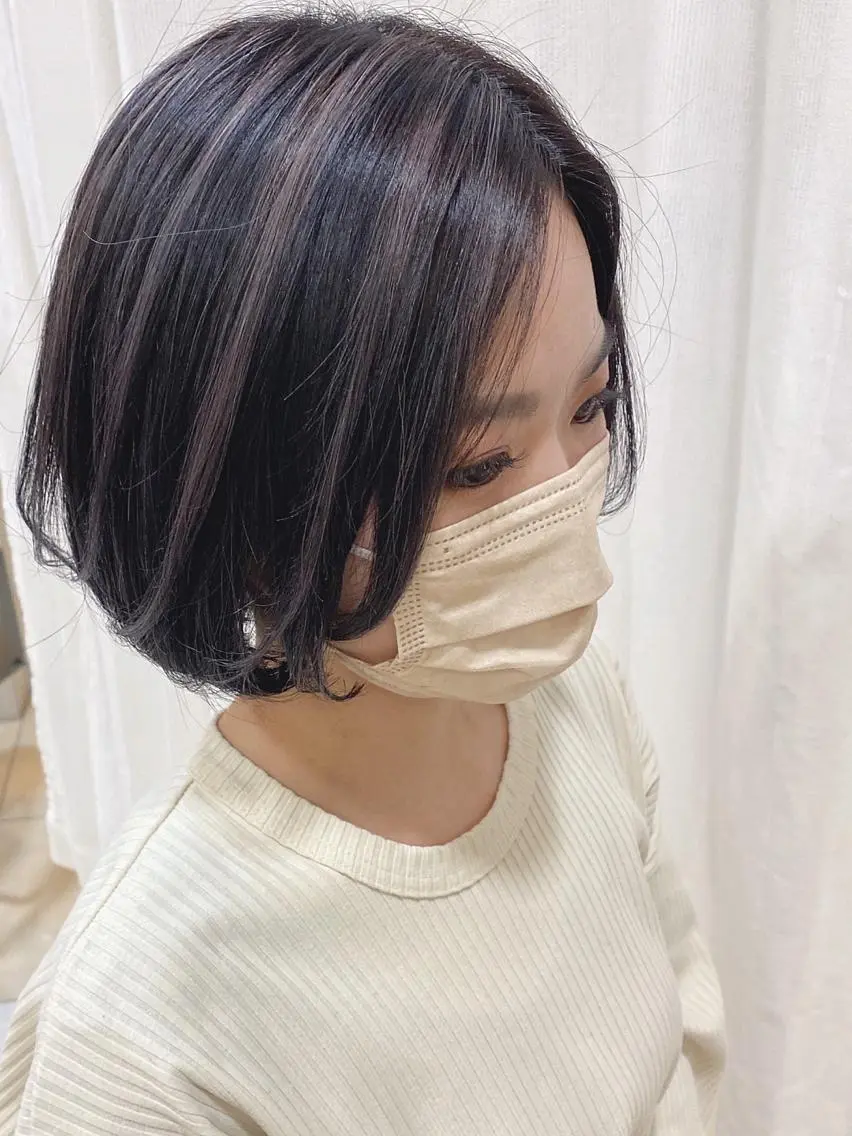 ショート カラー パーマ ヘアアレンジ ハイライトカラー ハイライト シールエクステ専門店 Spira藤崎宮のヘアスタイル