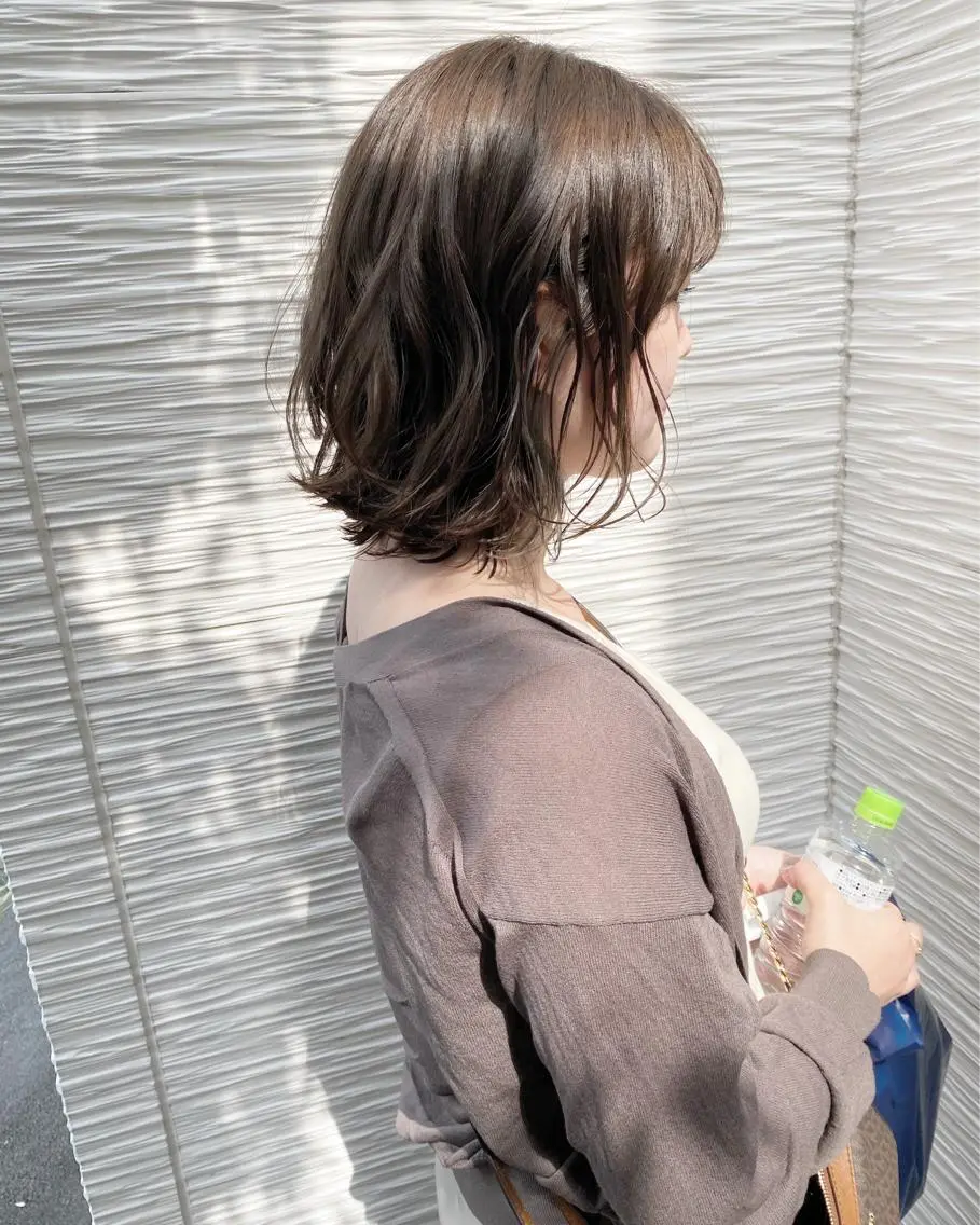 ミディアム カラー ベージュカラー グレージュ インナーカラー 【浜松・豊橋】 ニシモトのヘアスタイル
