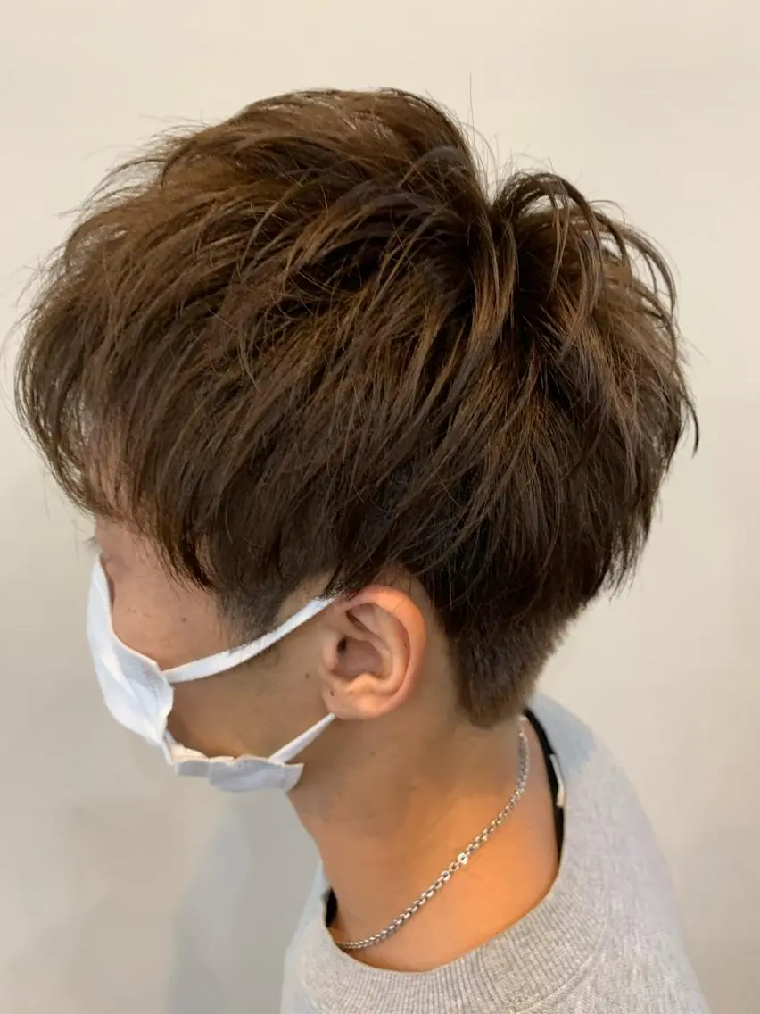 ショート メンズ カット ヘアカラー FLAGS YAMATOのヘアスタイル