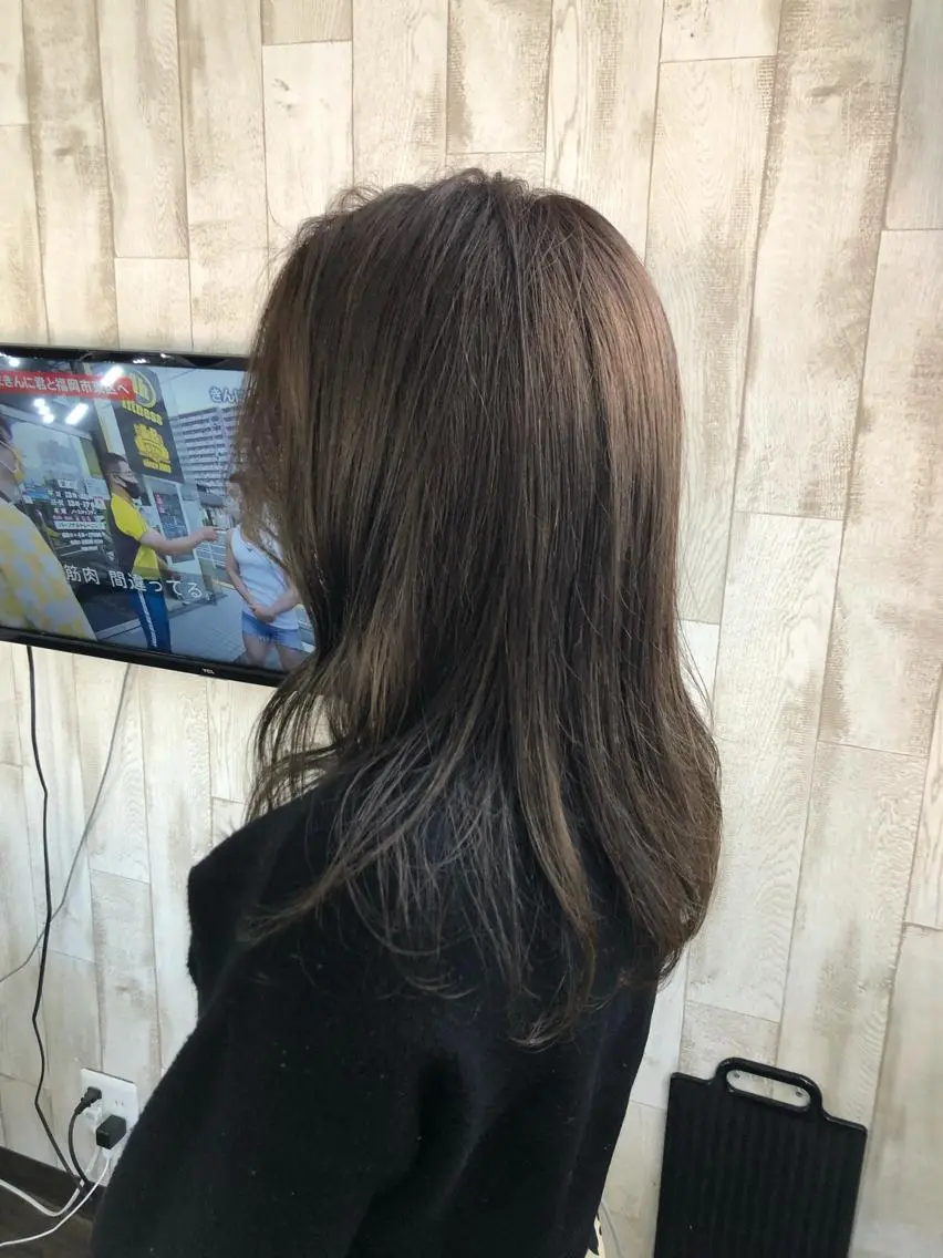 ロング カラー カット ヘアカラー トリートメント モリナガ ヒトミのヘアスタイル