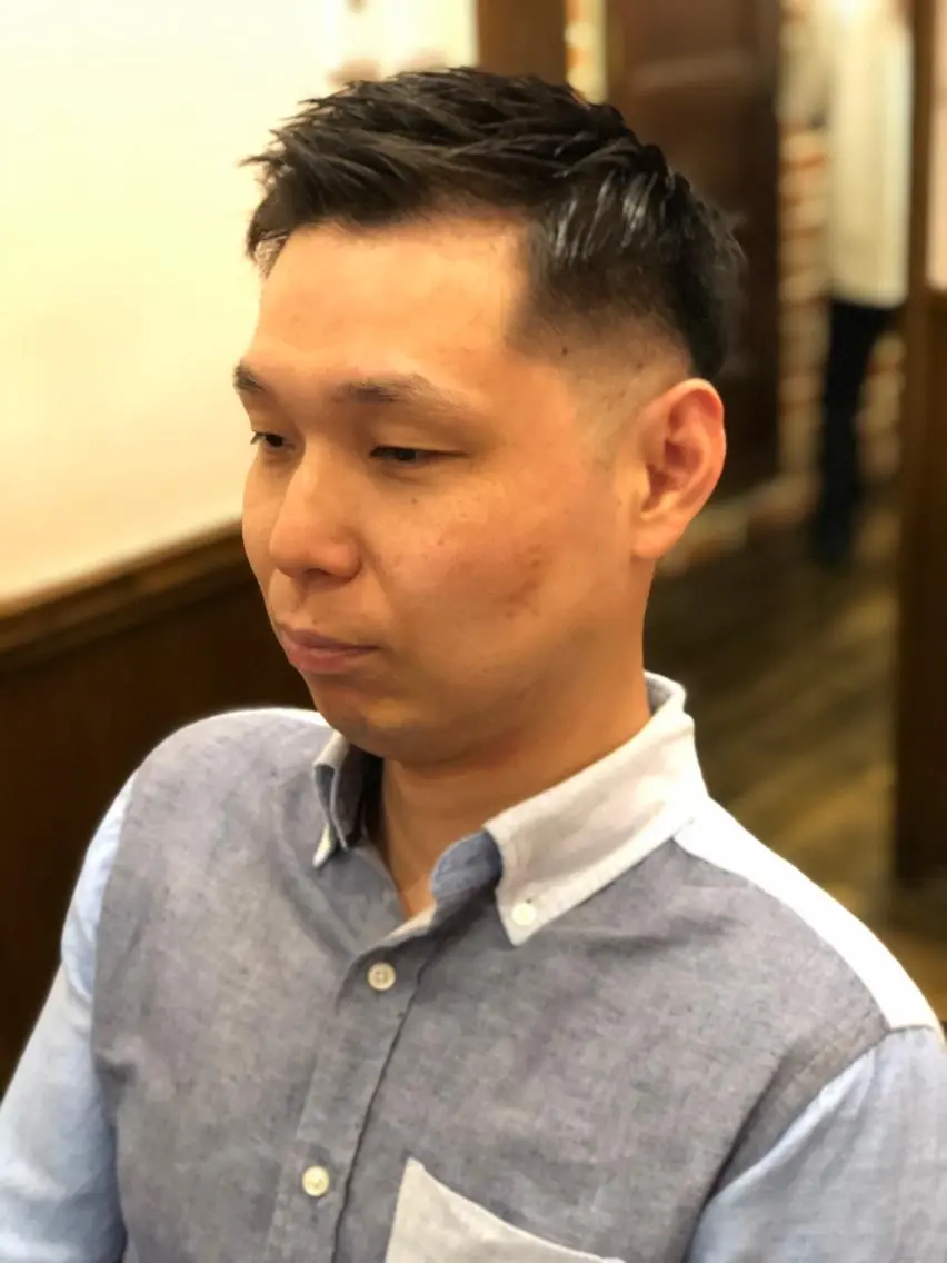 ショート メンズ バーバーショップ 新宿のヘアスタイル