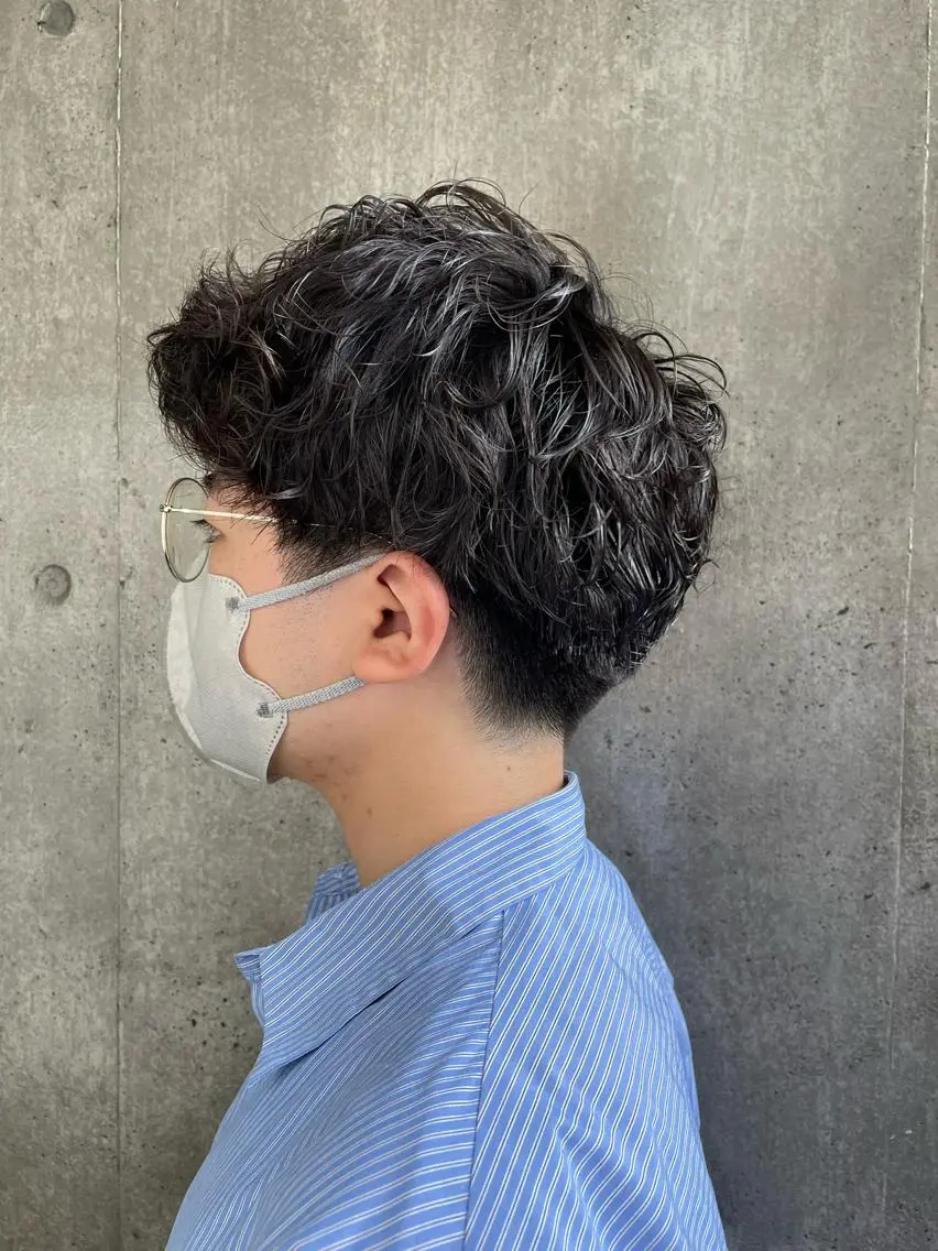 パーマ メンズ もりたみかこ 美容師お休み中のヘアスタイル