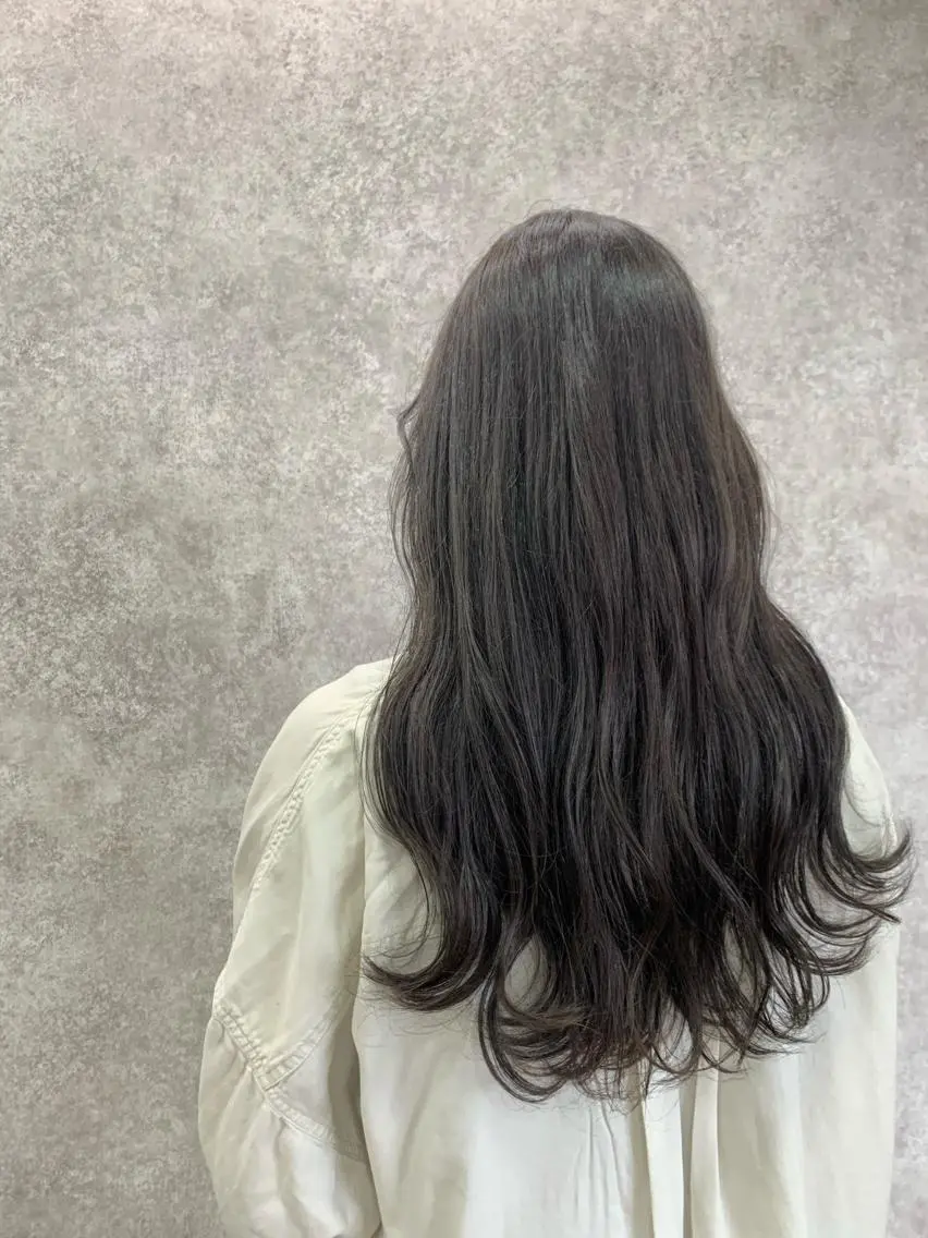 ロング カラー 透明感カラー オレンジ たなか りなのヘアスタイル