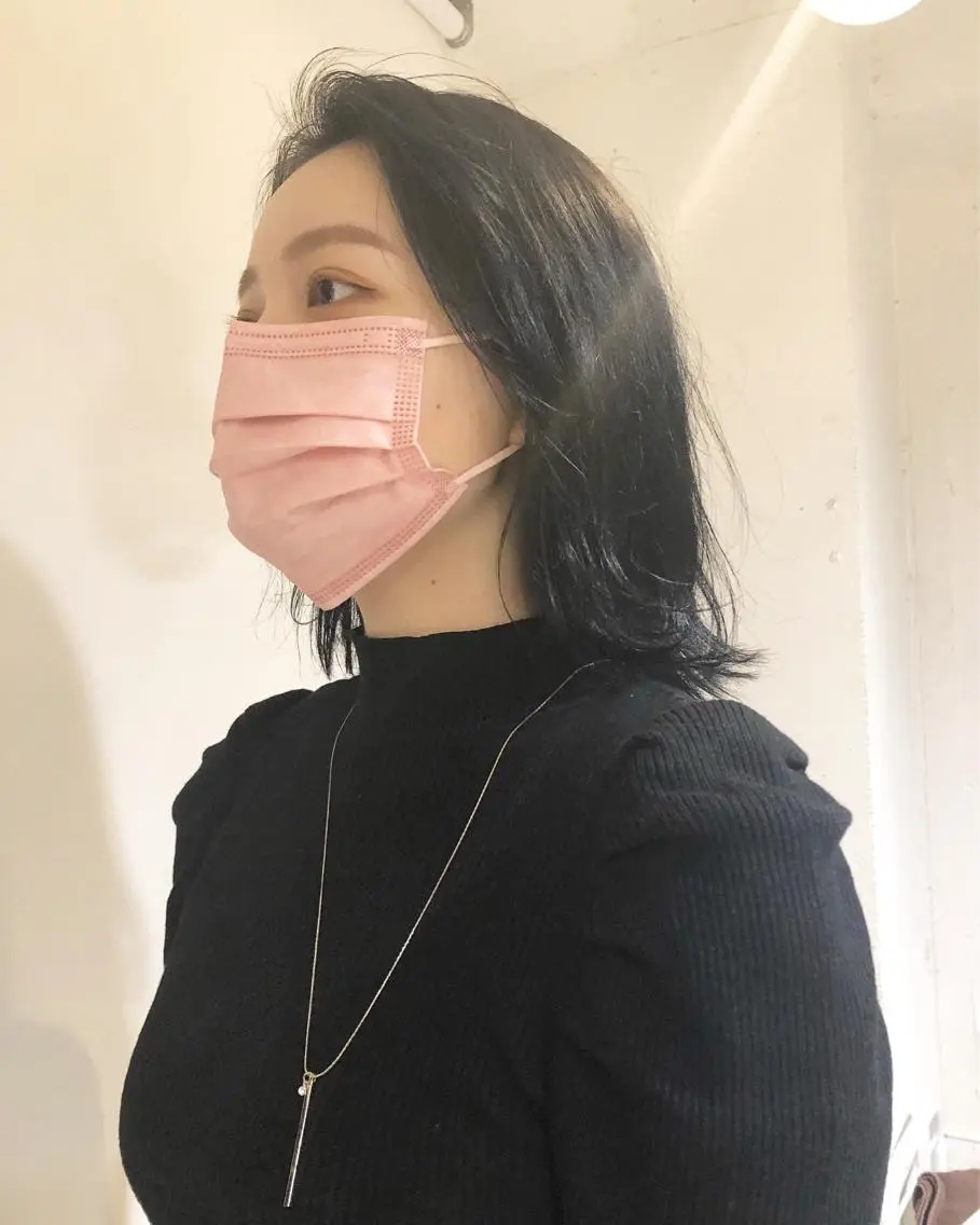 ミディアム カラー ヘアアレンジ 黒髪 ブルーカラー ブルーブラック ヘアカラー トリートメント メンズ特化✂️栗原 侑也のヘアスタイル