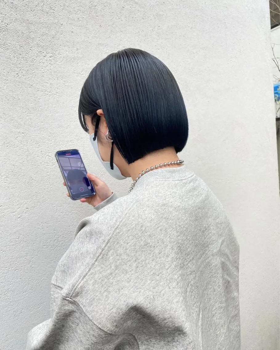 ショート カラー ボブ/ミニボブ 透明感カラーkadoのヘアスタイル