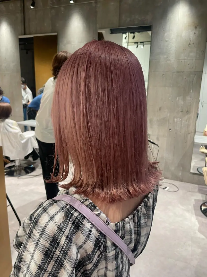 ミディアム カラー パーマ カット ヘアカラー トリートメント ☀️海外レイヤー 🇺🇸/ヒナコのヘアスタイル