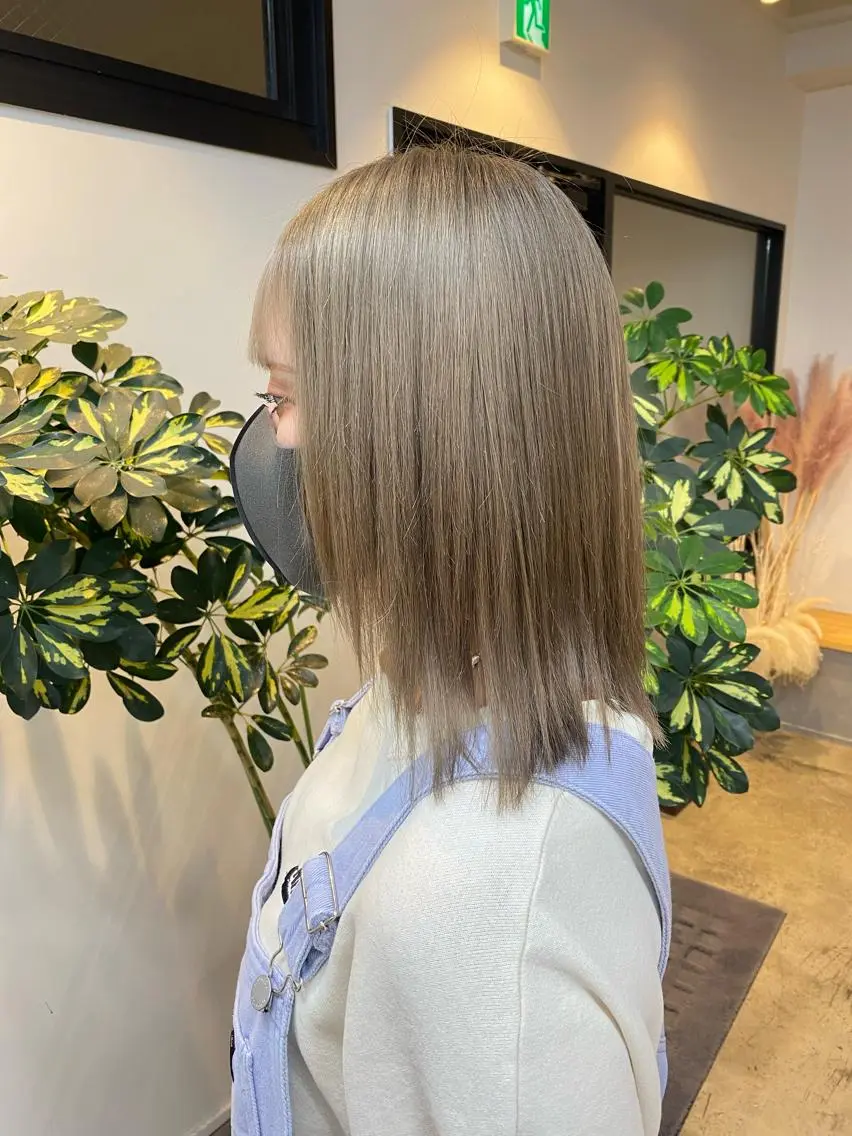 ミディアム カラー カット ヘアカラー トリートメント 🌼ハイライト透明感 🌼maiのヘアスタイル