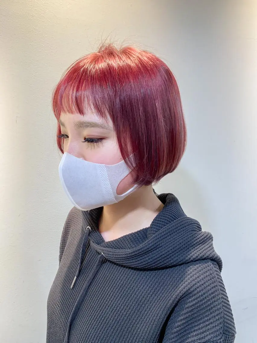 ショート カラー ヘアアレンジ ヘアカラー トリートメント yuka .のヘアスタイル
