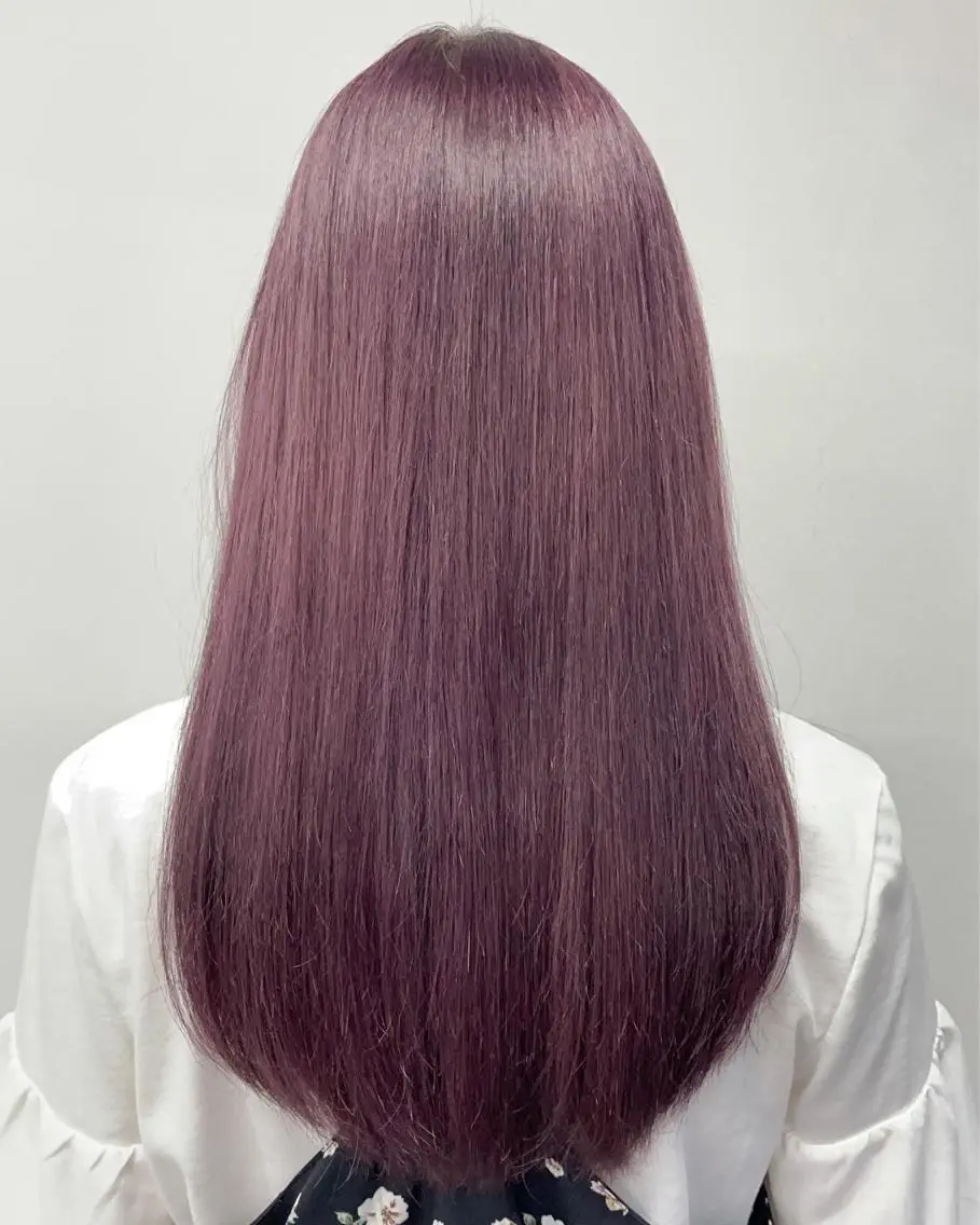 ロング カラー ラベンダーカラー ピンクカラー ピンクラベンダー ヘアカラー ヘッドスパ ヘアセット ベージュカラー💖 やすひろのヘアスタイル