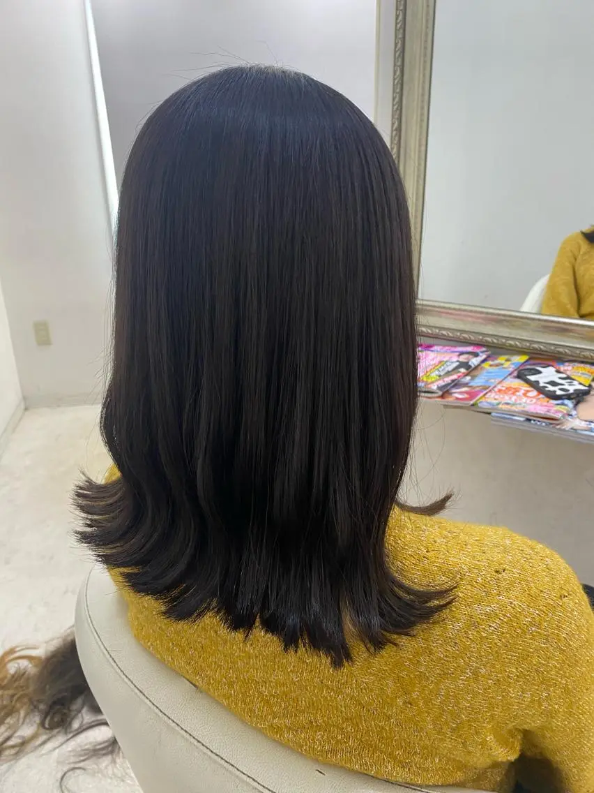 セミロング 縮毛矯正 羽澤 亨威【髪質改善】のヘアスタイル