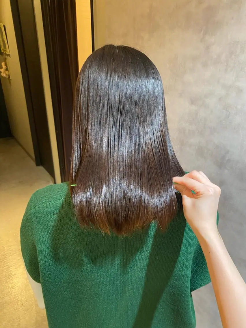 ミディアム 【髪質改善】カラー 韓国ヘア🎀RISAのヘアスタイル