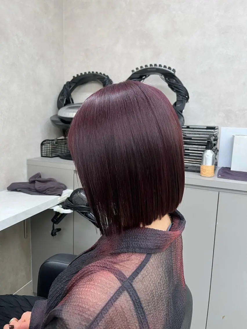 セミロング ヘアカラー トリートメント ヘッドスパ ヘアセット 寒色/ベージュヘア ブリーチありMiOのヘアスタイル