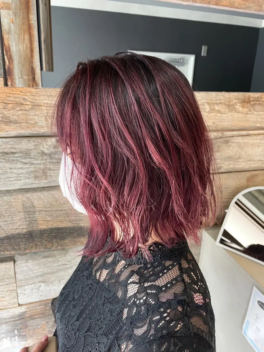 ミディアム andKおもろまち店 艶ダブルカラー✨のヘアスタイル