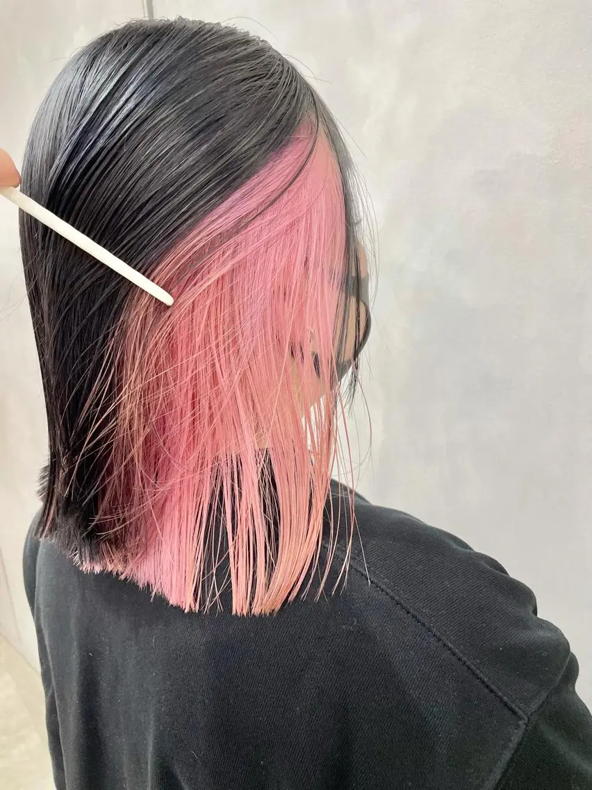 ミディアム カラー ピンクカラー ホワイトピンク ヘアカラー トリートメント 🔷ダブルカラーハイ トーン🔷櫻井走のヘアスタイル