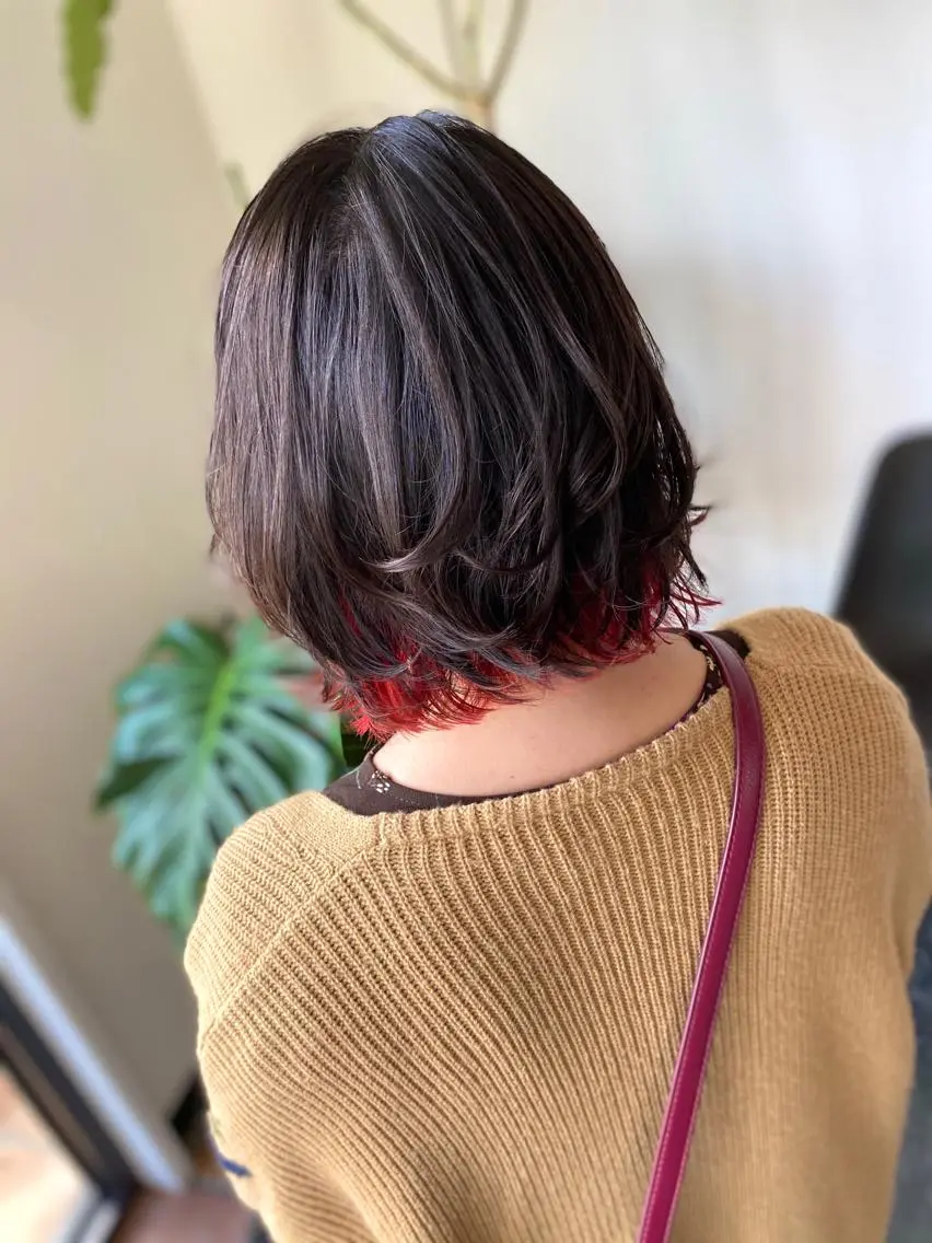 ショート カラー ブリーチ ピンクカラー レッドカラー 川合 勇気のヘアスタイル