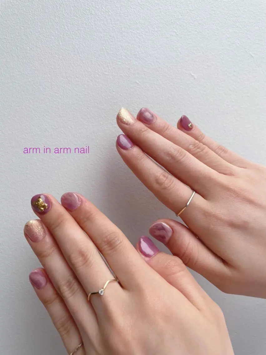 ネイル arm in arm ︎✿Yamamotoのマツエク・マツパデザイン