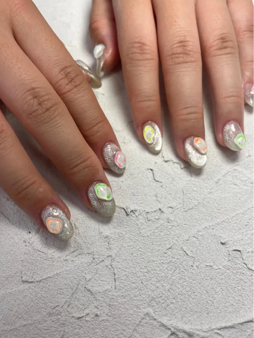 ネイル マグネットネイル ぷっくりネイル Nail salon Euphoriaのネイルデザイン