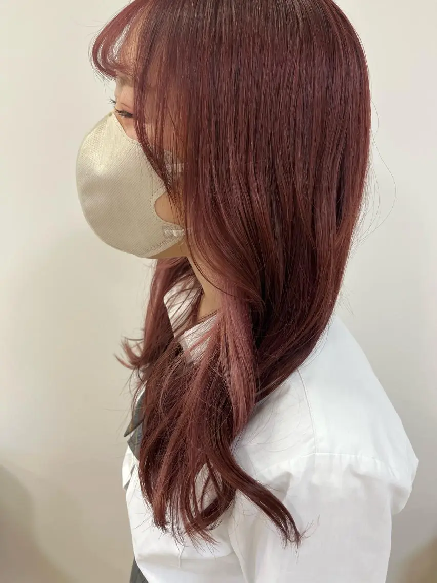ロング カラー ピンクカラー ヘアカラー ヘッドスパ narumi🧸のヘアスタイル