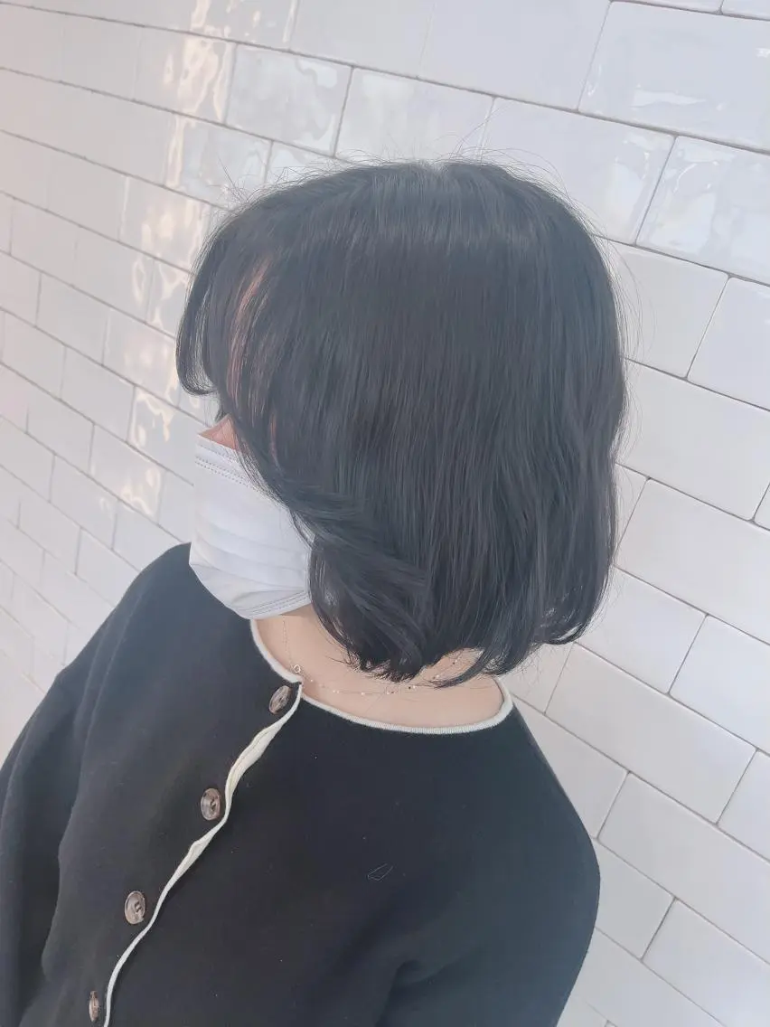 ミディアム カラー カット ヘアカラー トリートメント emi/髪質改善/ 韓国風/艶カラーのヘアスタイル
