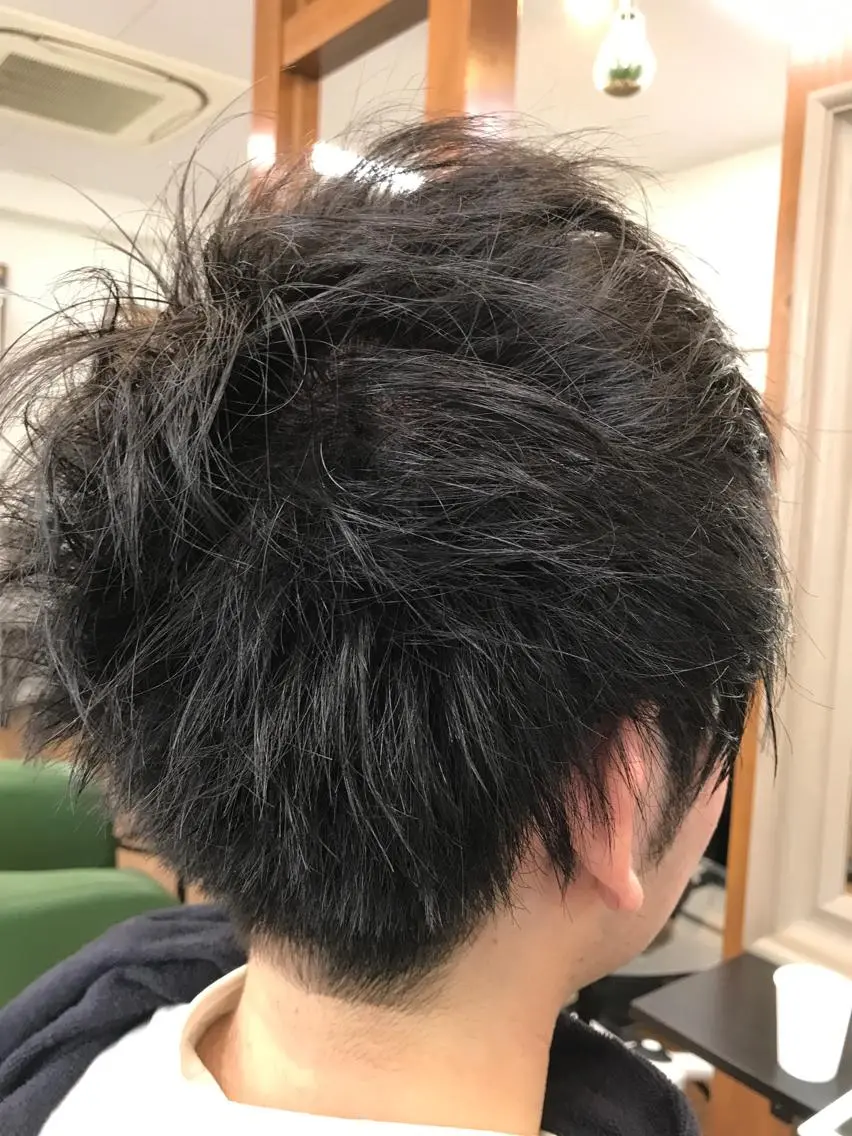 ショート カラー メンズ メンズ就活ヘア ツーブロック 刈り上げ 黒髪 就活ヘア 吉森 満俊のヘアスタイル
