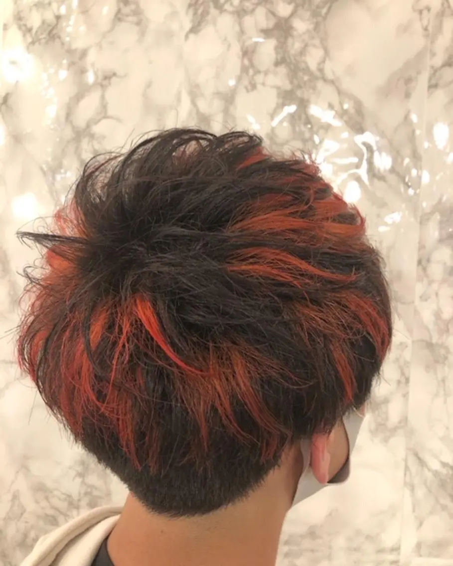 ショート カラー メンズ デザインカラー 🟦西荻窪メンズ特化 美容師🟦Yu-Jiのヘアスタイル