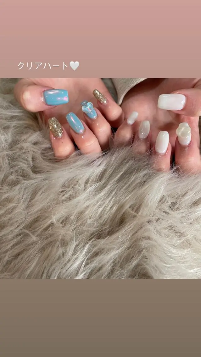 ネイル ハート 韓国ネイル Nail Salon Gummi.のネイルデザイン