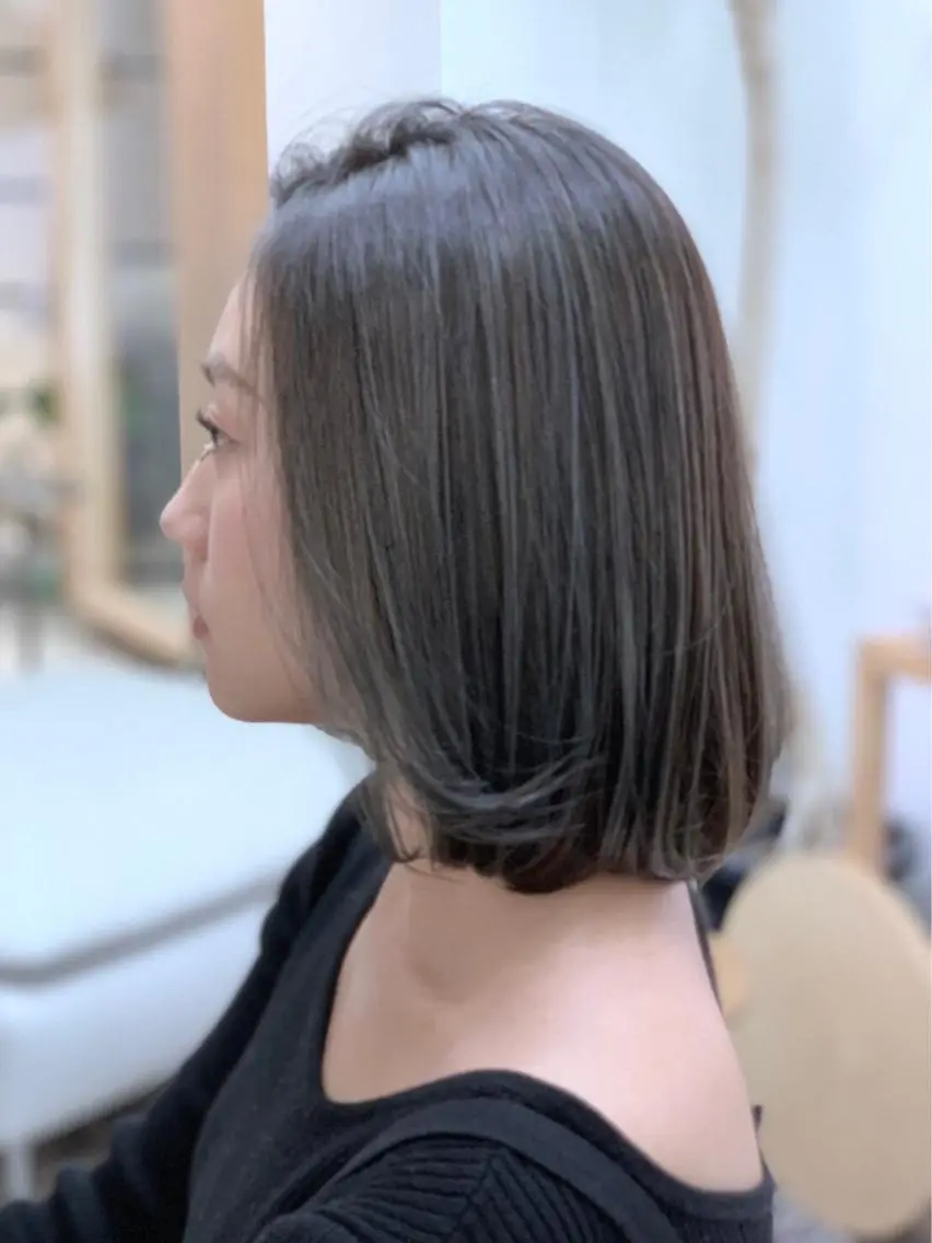 ミディアム カラー ヘアカラー トリートメント 平田 健一のヘアスタイル
