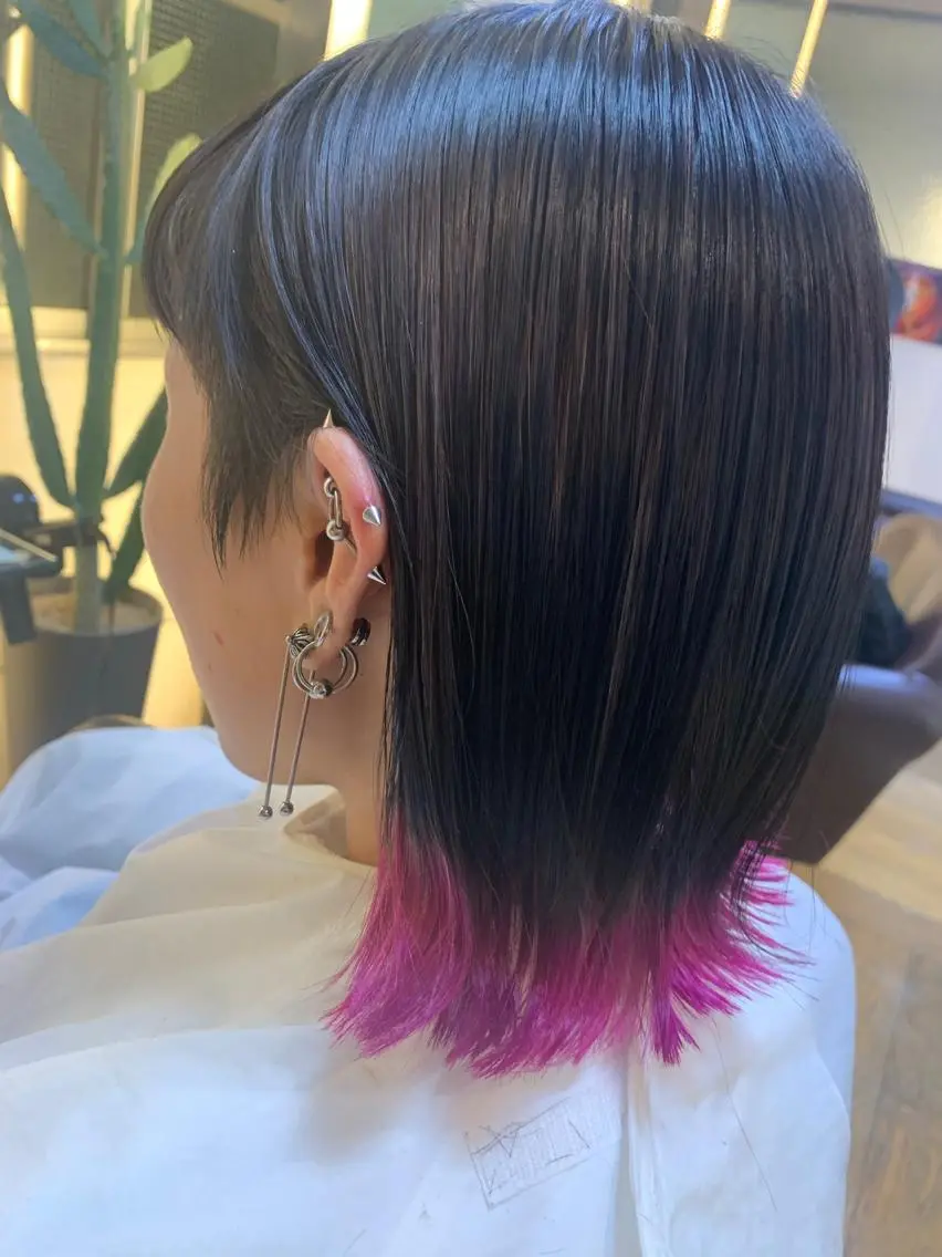 ミディアム カラー ヘアカラー トリートメント yoshikei -mow hair-のヘアスタイル