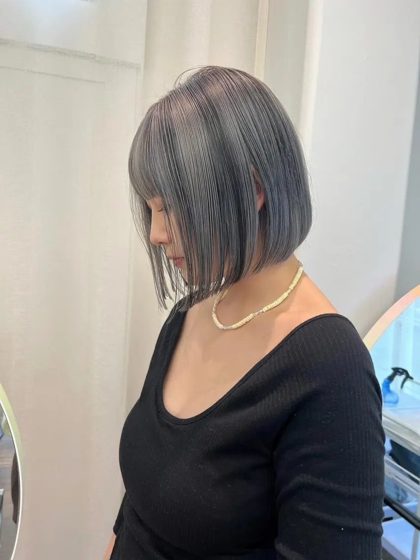 ショート カラー ヘアアレンジ ハイライトカラー ボブ ハイライト レイヤー🌟艶カラー 🕊まやのヘアスタイル