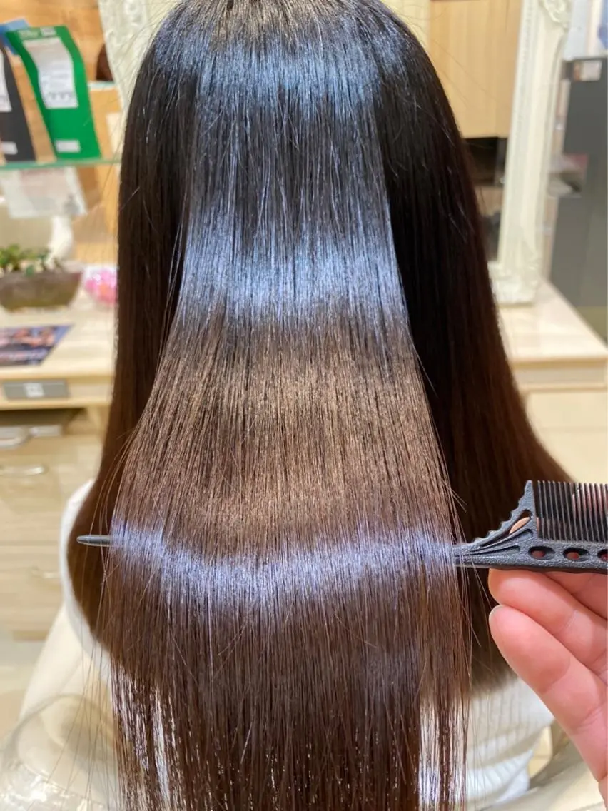 セミロング パーマ 髪質改善 縮毛矯正 髪質改善/茅ヶ崎 マツモト リョウのヘアスタイル