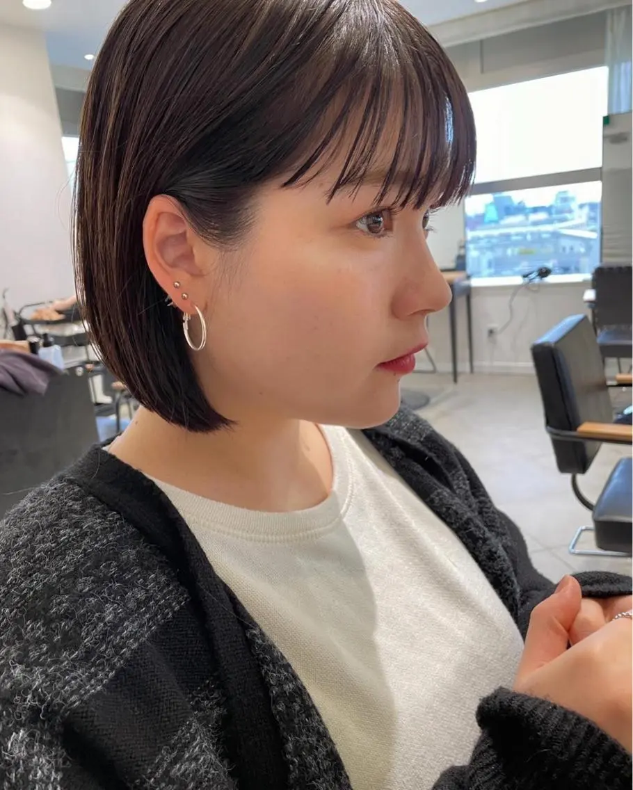 ショート カラー ボブ カット ヘアカラー トリートメント 村上雅人 ナチュラルモードのヘアスタイル