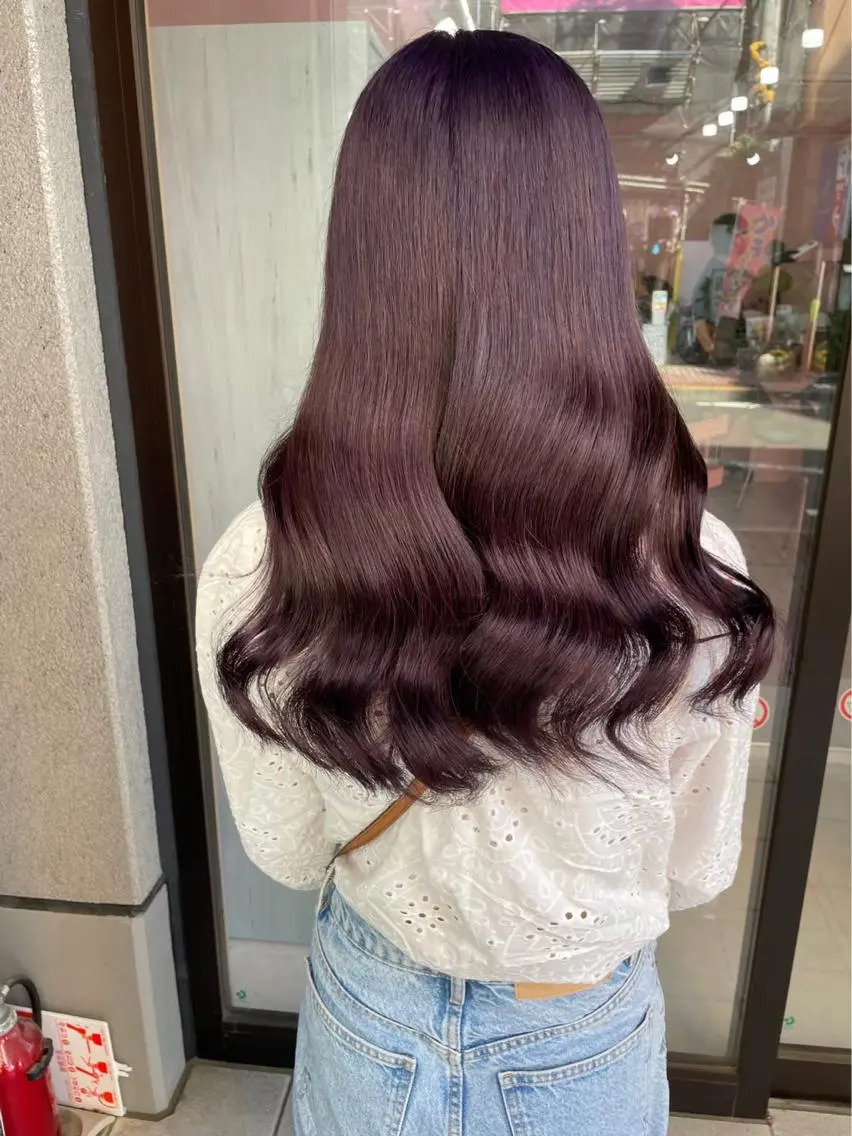 ロング カラー カット ヘアカラー MOMO艶髪 🩵モテカラーのヘアスタイル