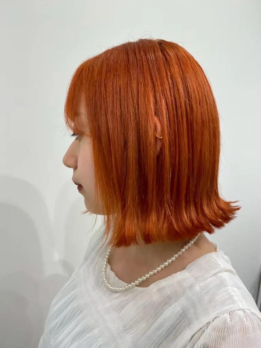 ミディアム カラー パーマ ヘアアレンジ ベージュカラー ブリーチ 透明感カラー グレージュ ブリーチなしカラー カット ヘアカラー トリートメント 肥後 有紗のヘアスタイル
