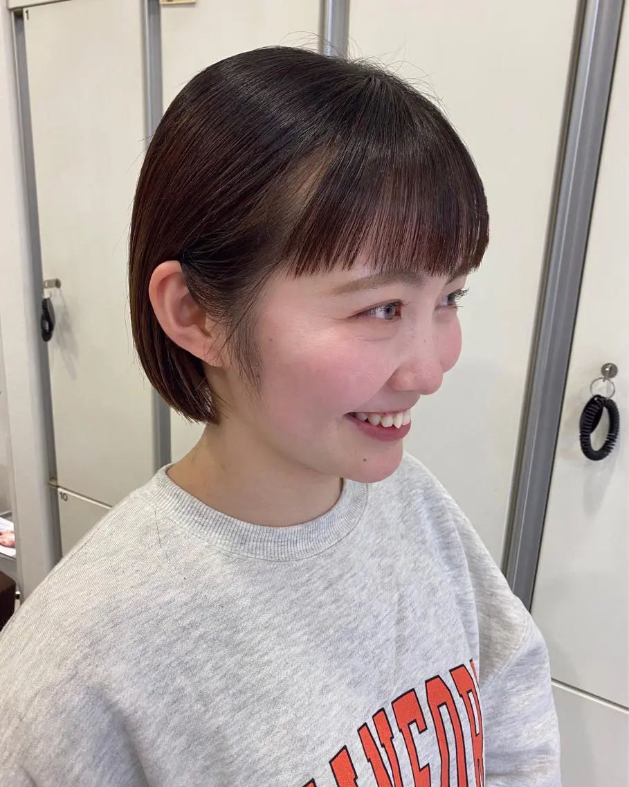 ショート ボブ 田谷 夏生のヘアスタイル