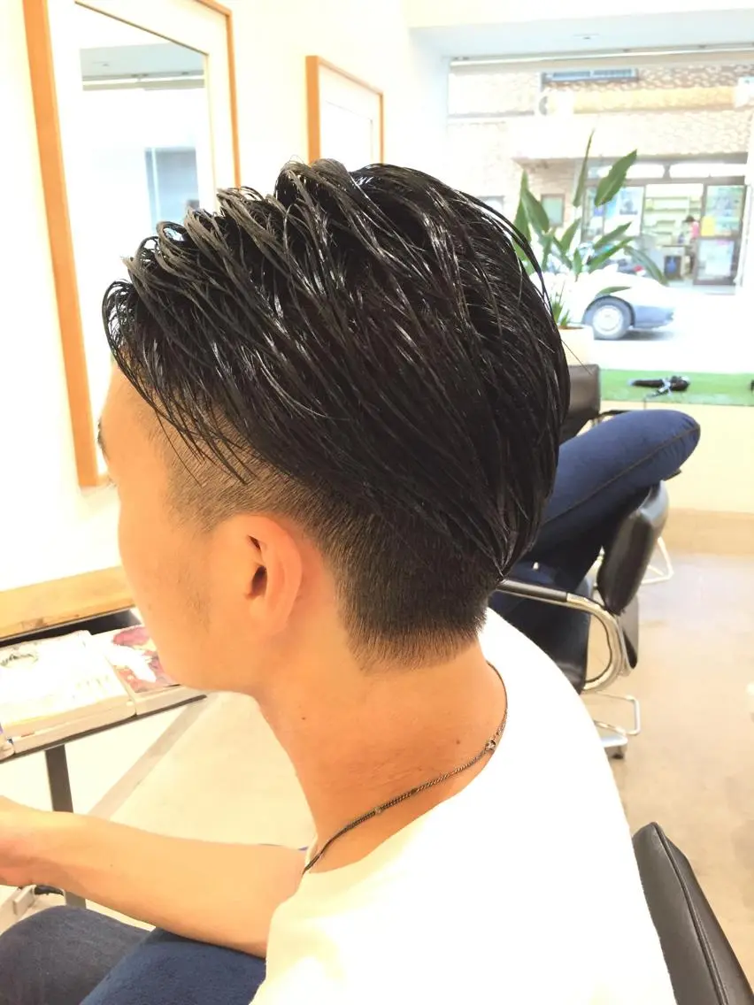メンズ メンズパーマ 七三 矢島 真樹のヘアスタイル