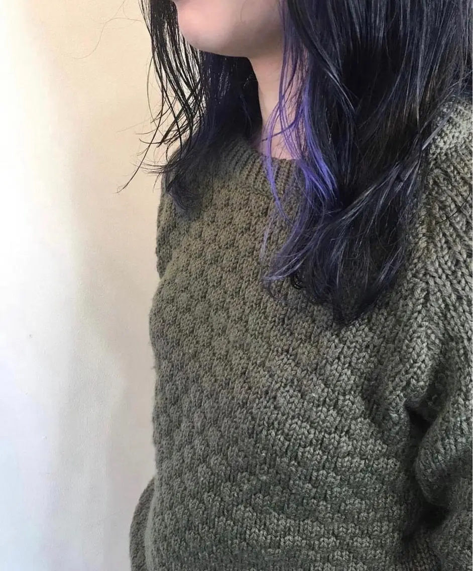 セミロング カラー インナーカラー パープルカラー 木下 マサキのヘアスタイル