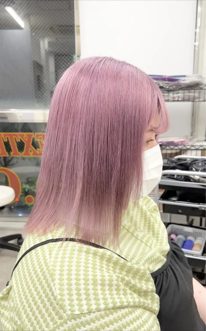 ミディアム カラー ヘアカラー TAKATO ✨ハイトーン✨のヘアスタイル