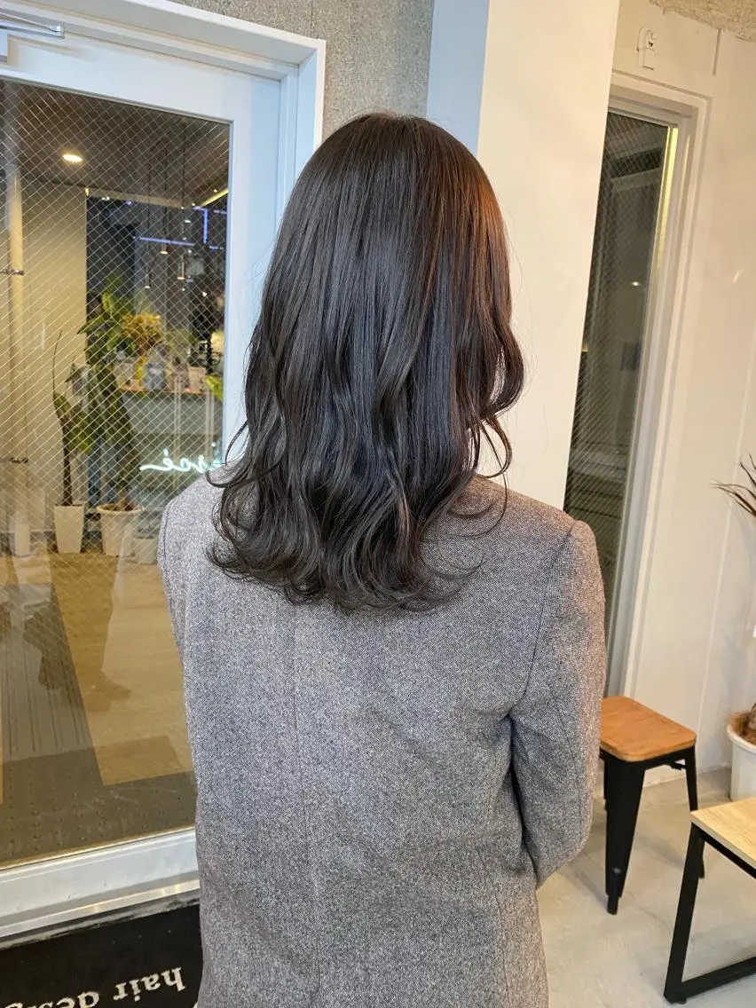 セミロング カラー ヘアカラー トリートメント 八谷 将平のヘアスタイル