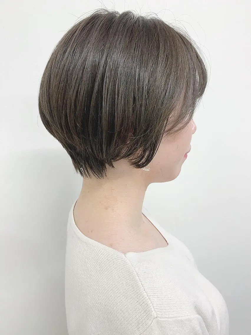 ショート カラー カット ブリーチなし透明感 🍀梅田・増田のヘアスタイル