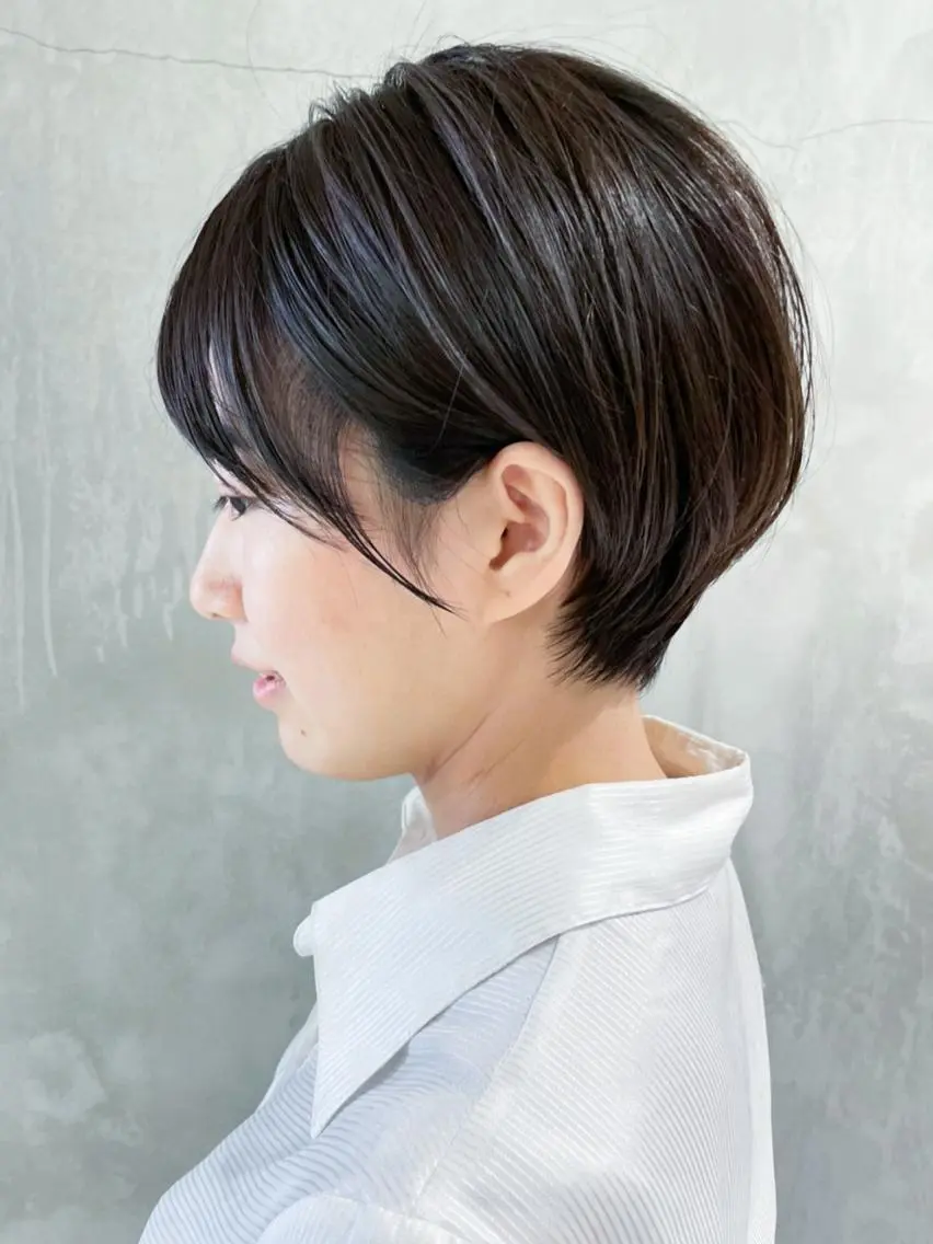 ショート カラー パーマ ヘアアレンジ くびれヘア ショートヘア ITbyALBUM 浦和店のヘアスタイル
