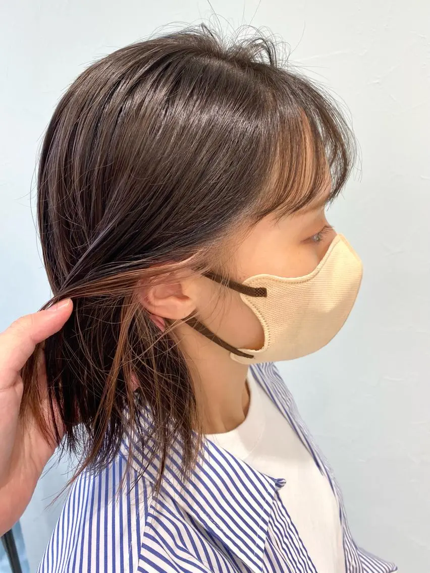 ミディアム カラー ヘアカラー トリートメント 中川 茜里のヘアスタイル