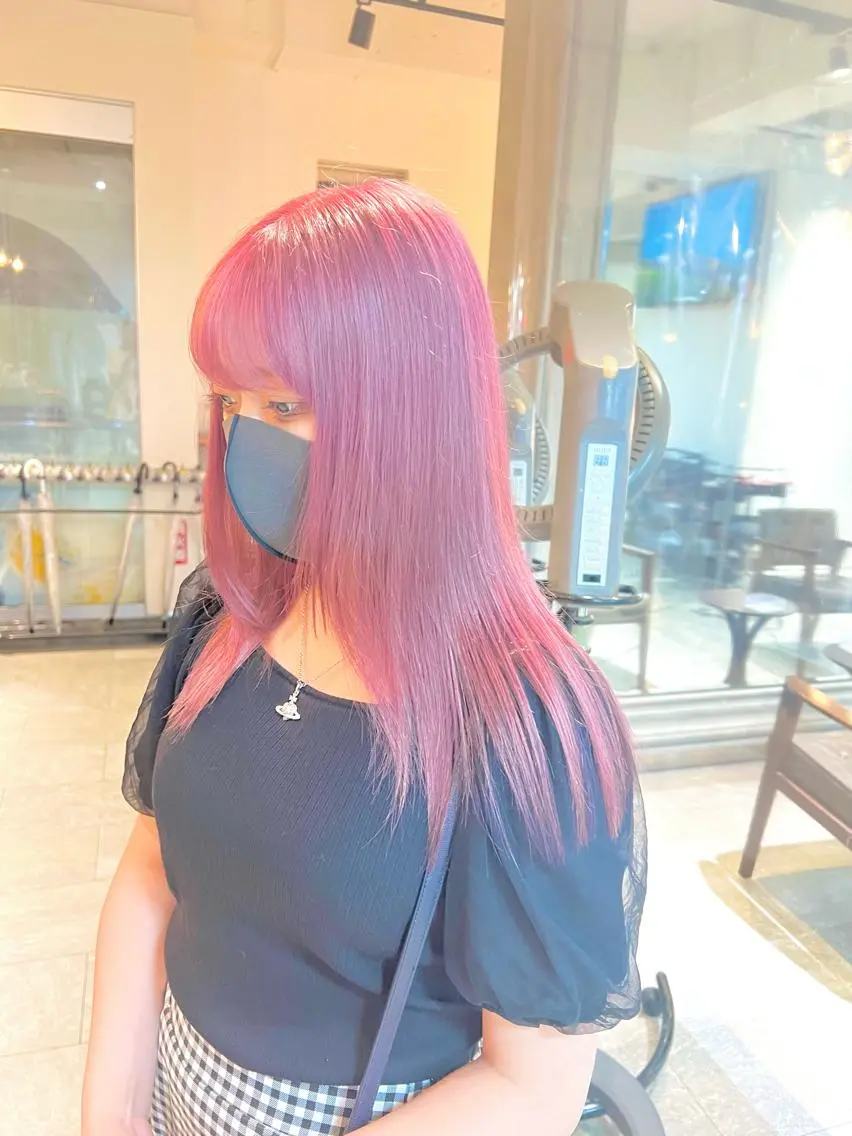 ミディアム カラー カット ヘアカラー トリートメント ヘアセット 🫧艶ダブルカラー ブリーチ🫧トモヤのヘアスタイル