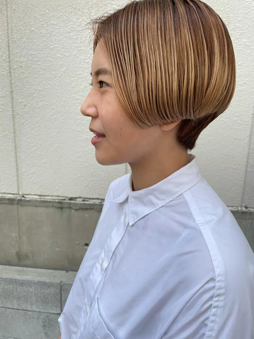 ショート ショートヘア カット ayane⭐️ボブ・ ショート・パーマのヘアスタイル