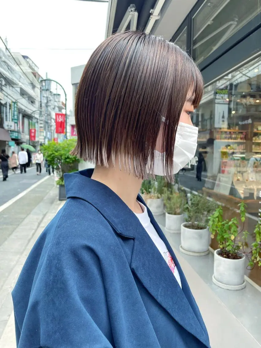 ショート 切りっぱなしボブ ボブ HIROKI ”博多 /ボブのヘアスタイル
