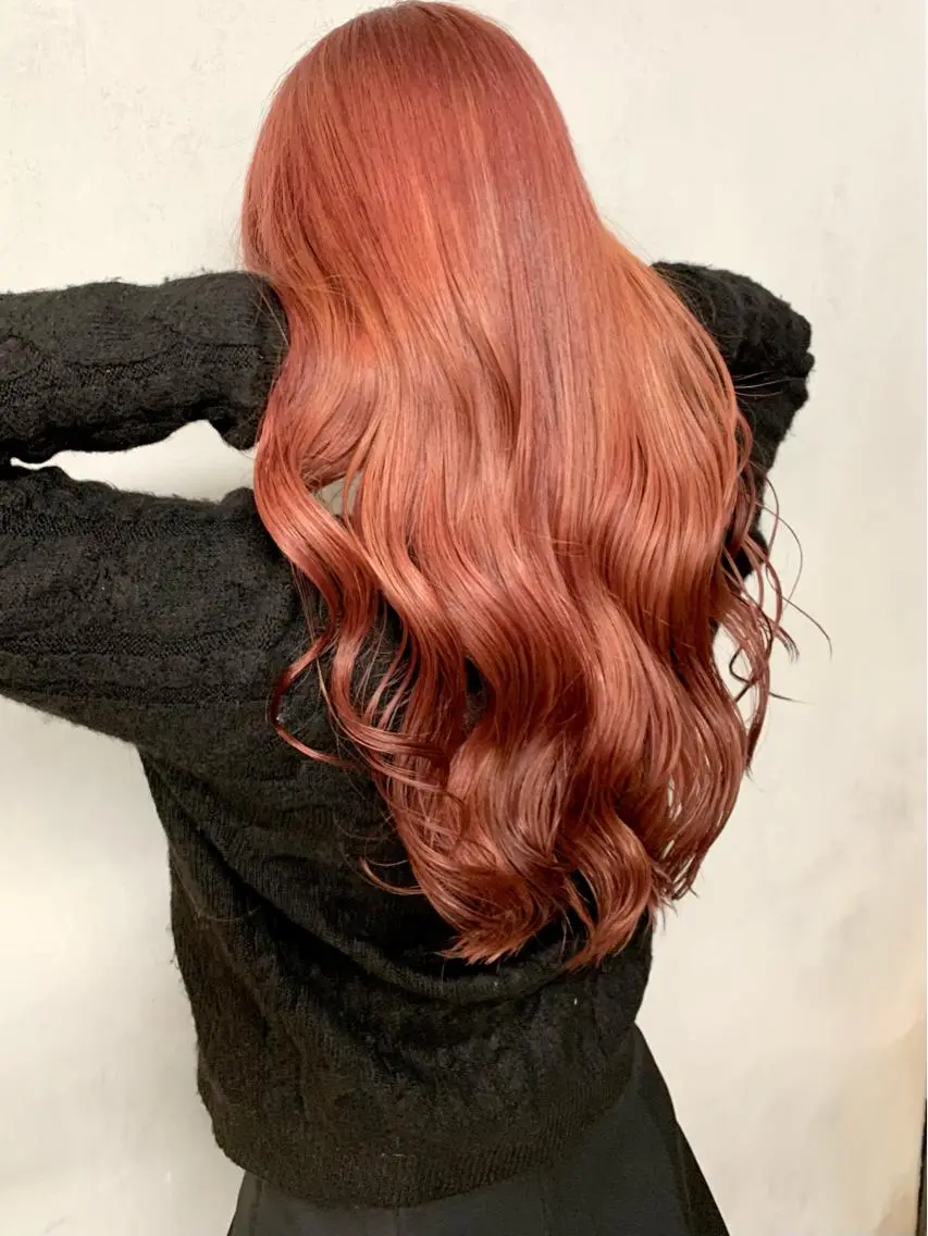 ロング ヘアカラー トリートメント 韓国レイヤーカット KOUKIのヘアスタイル