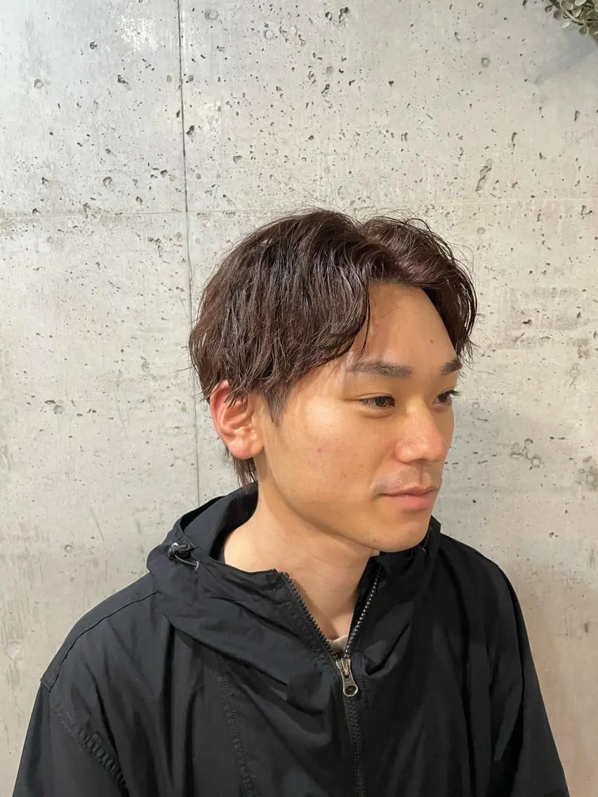 メンズ マッシュ メンズパーマ メンズツイストパーマ ツーブロック 刈り上げ カット ヘアセット 心斎橋/メンズ /ルレイル/地形真希のヘアスタイル