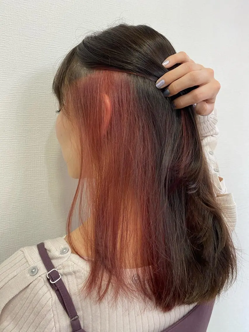 セミロング カラー ヘアアレンジ メンズパーマ名人 TAKUMAのヘアスタイル