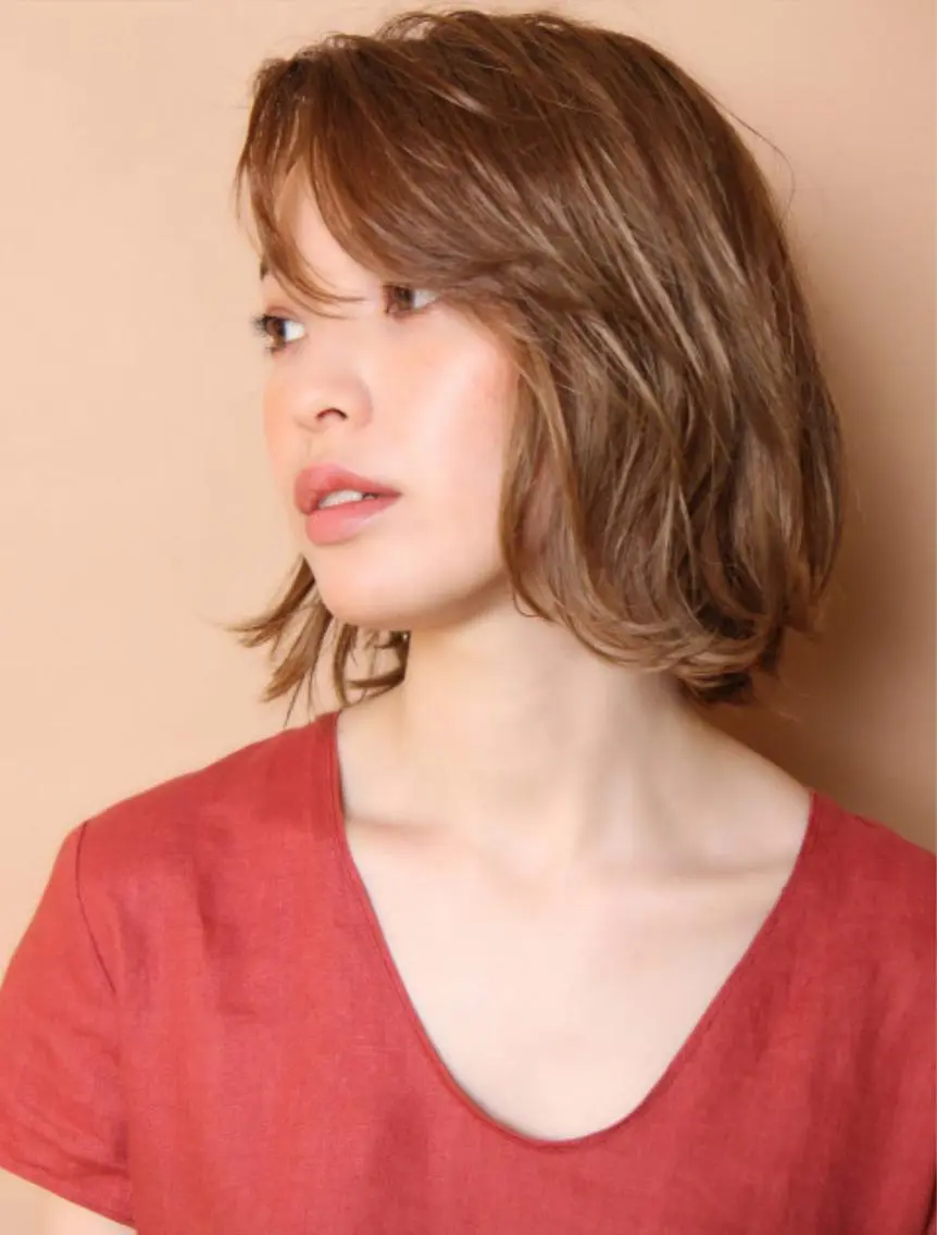 ミディアム カラー パーマ 浅沼 ゆいのヘアスタイル