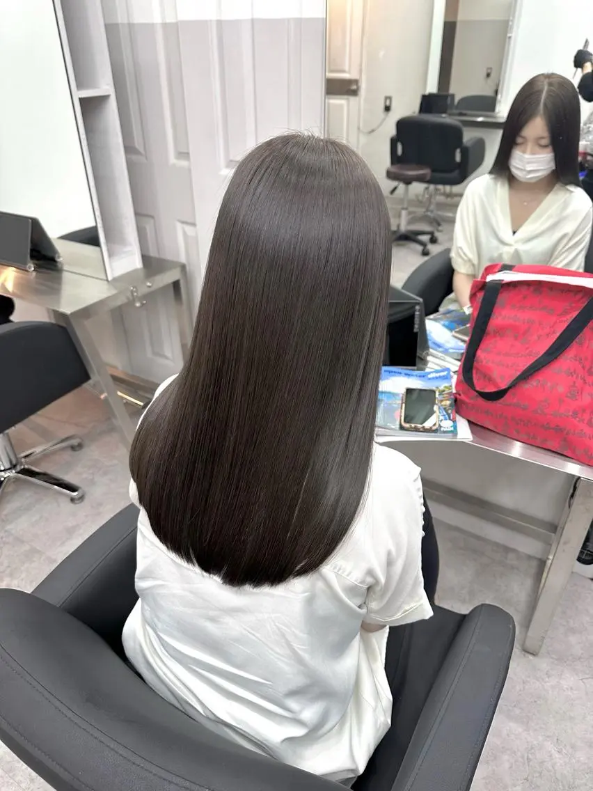 セミロング ヘアアレンジ 髪質改善 ✨錦糸町ブリーチ/ ホワイトカラー皇気✨のヘアスタイル